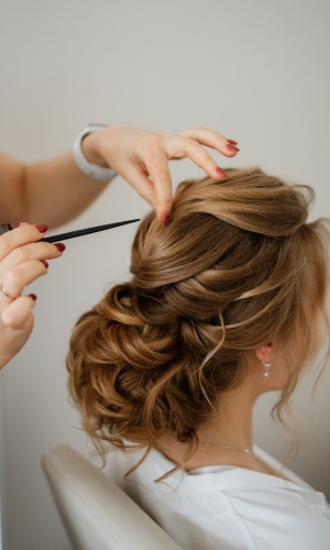 wedding hair timeline